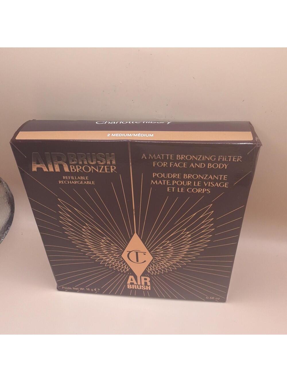 Charlotte Tilbury Airbrush Bronzer - # 2 MEDIUM Shade 0.56 oz New in Box